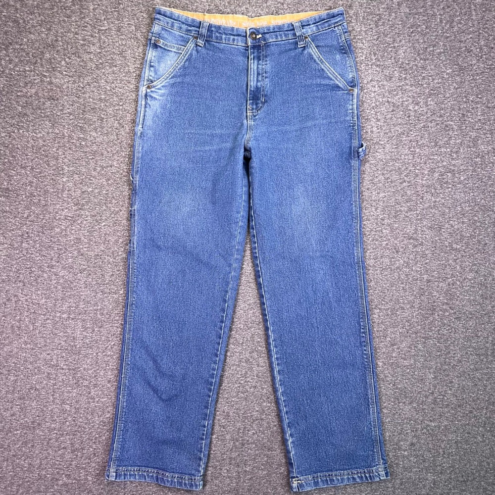 Smiths Workwear Jeans Mens 34x30 Carpenter Stretch Utility Rugged Hammer Loop